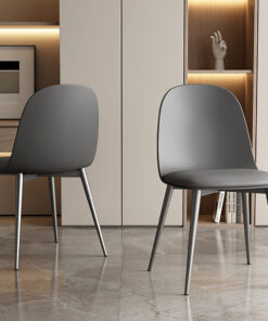 Jasmin stoel – PP met PU kussen grijs