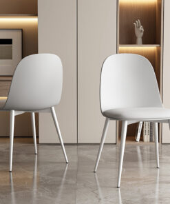 Jasmin stoel – PP met PU kussen wit