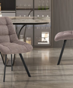 Lizzy stoel – stof peper