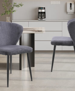 Tornado stoel – ribfluweel grijs