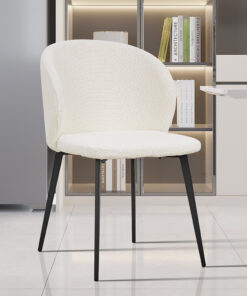 Toledo stoel – bouclé wit