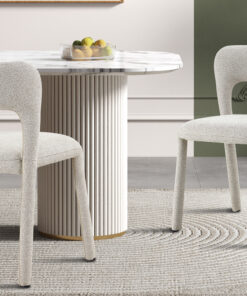 Elvas stoel stapelbaar – stof ecru