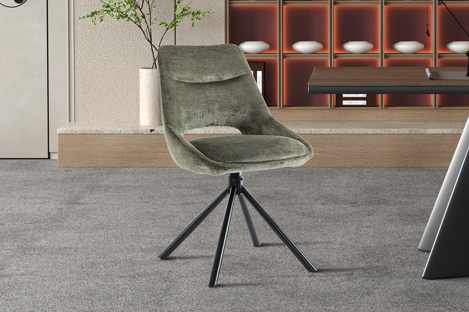 Dante stoel – stof groen - Image 2