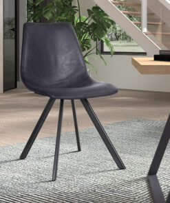 Emma stoel – PU zwart