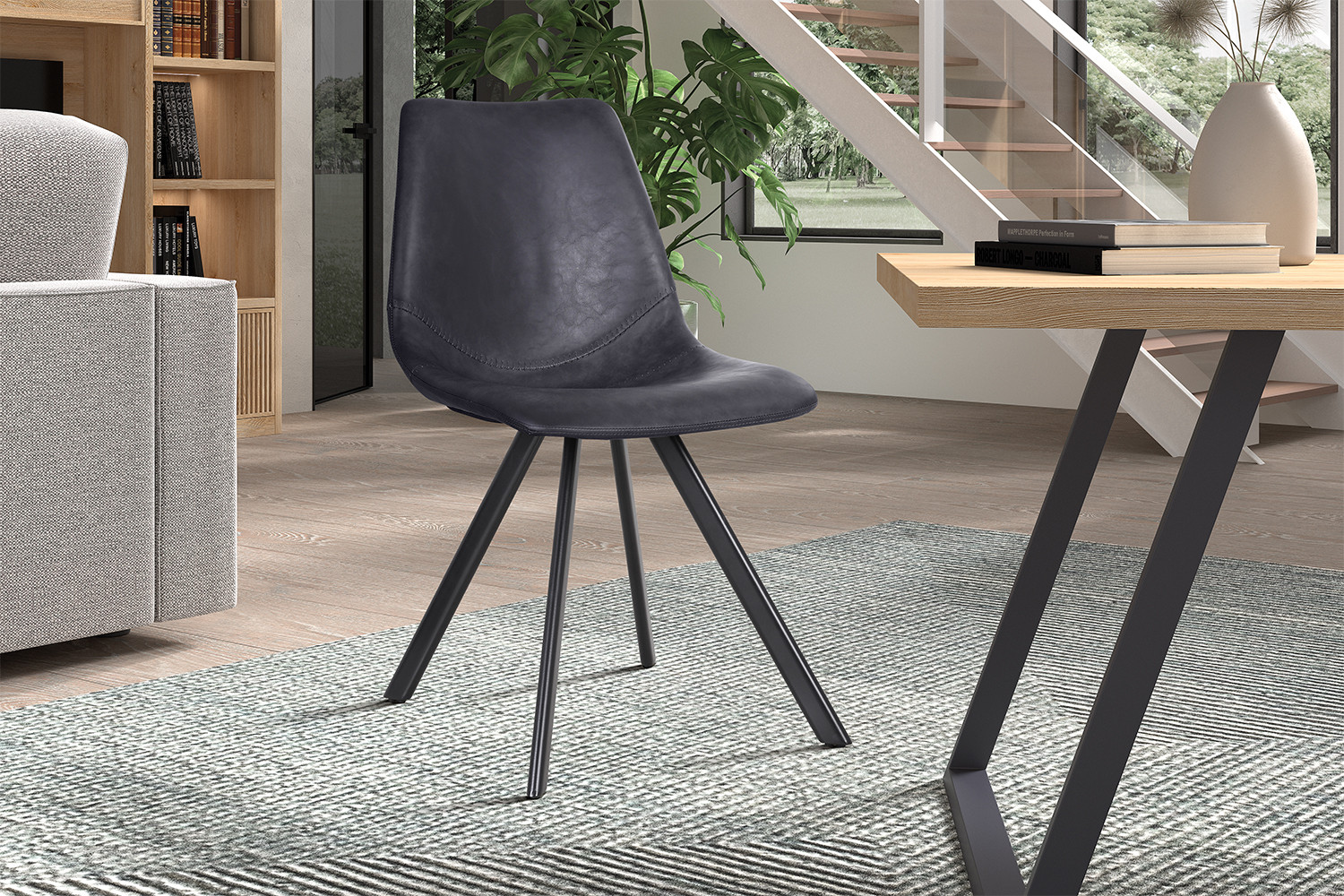 Emma stoel – PU zwart