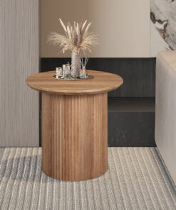 Salontafel Lagos – Rond 50 cm Oude Eik