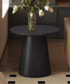 Bijzettafel Miklos – Rond 60 cm Donkerbruin