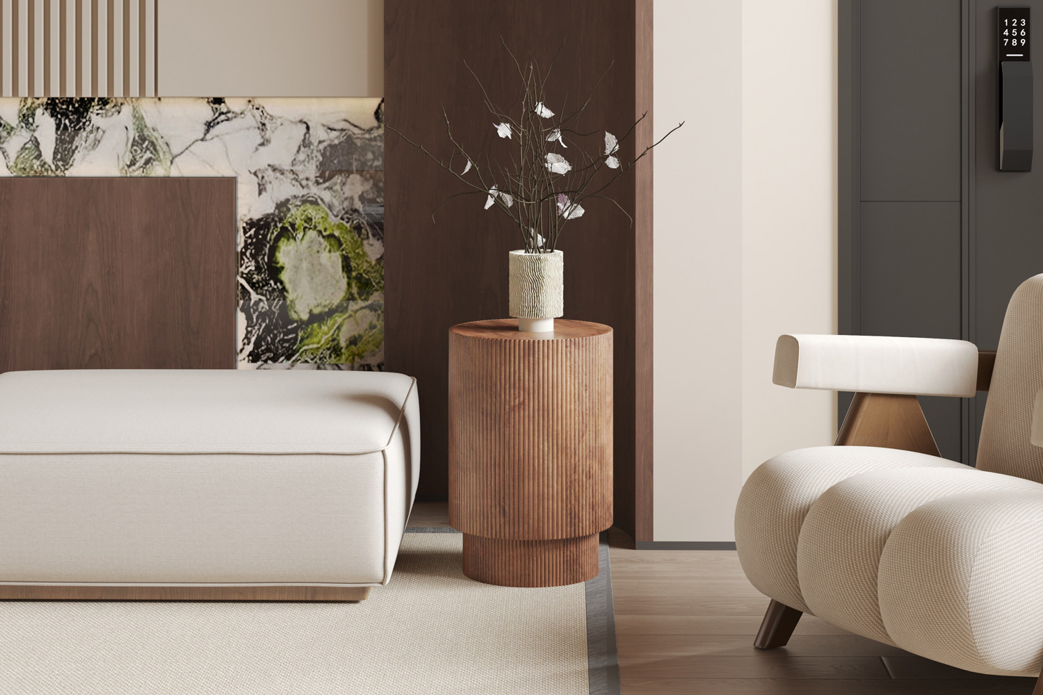 Bijzettafel Victor – Mangohout Lichtbruin