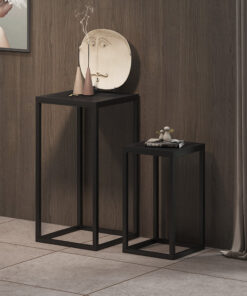 Bijzettafel Madeira – 2-delig Zwart Mangohout