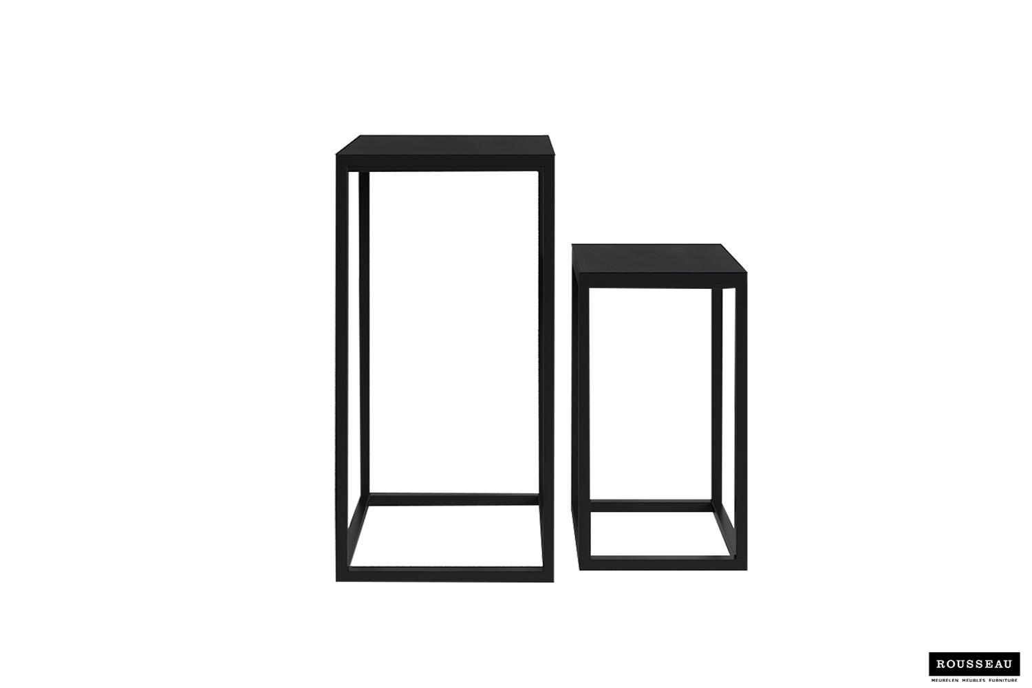 Bijzettafel Madeira – 2-delig Zwart Mangohout - Image 3