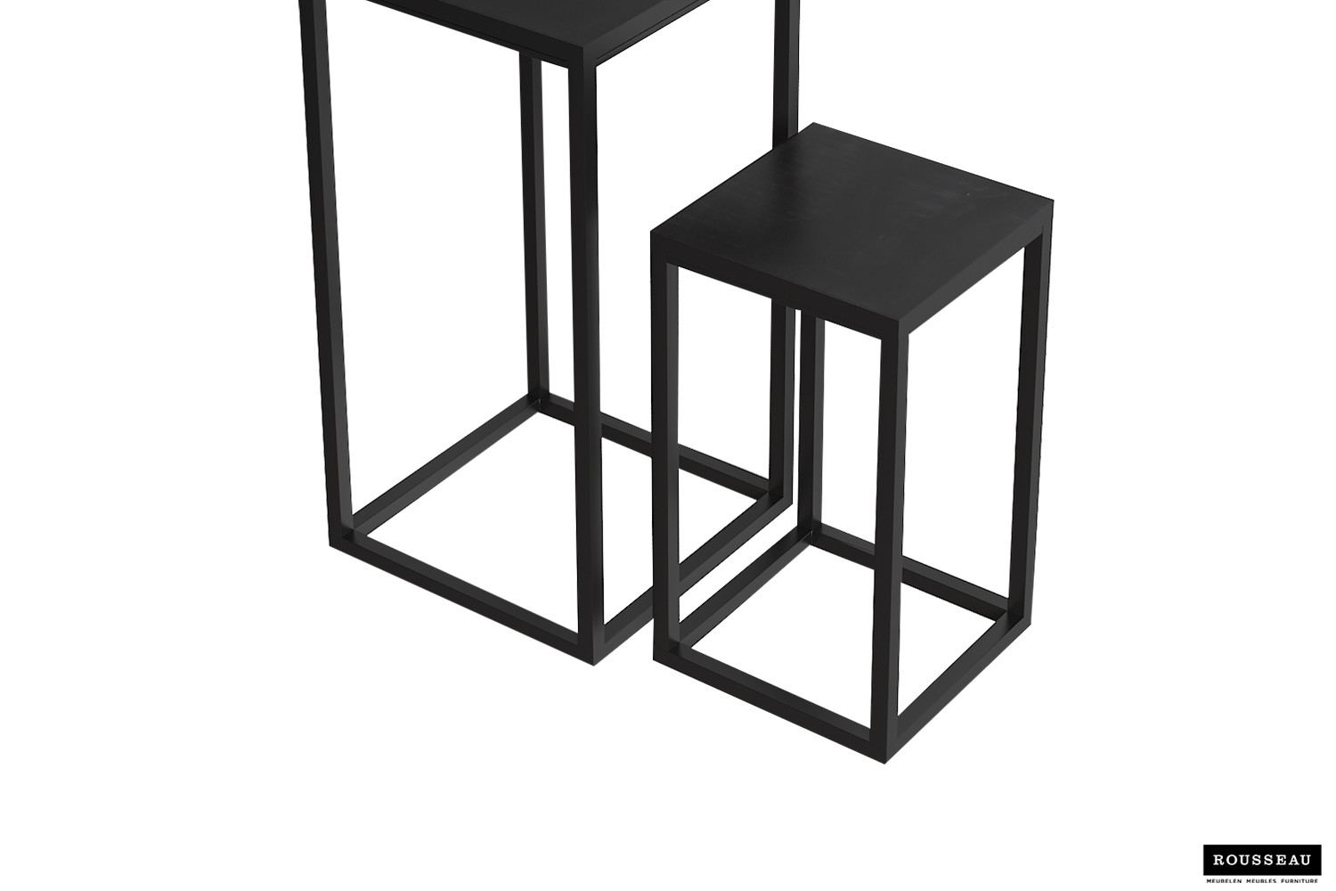 Bijzettafel Madeira – 2-delig Zwart Mangohout - Image 5