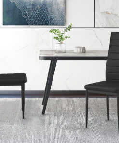 Set van 4 Stoelen Cato/Kenzo – PU Zwart