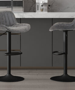 Barstoel Fenna – PU Grijs