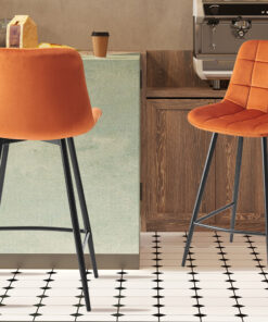 Counterstoel Juta Fluweel Oranje