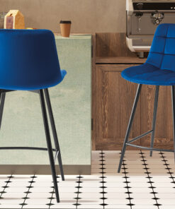 Counterstoel Juta Fluweel Blauw