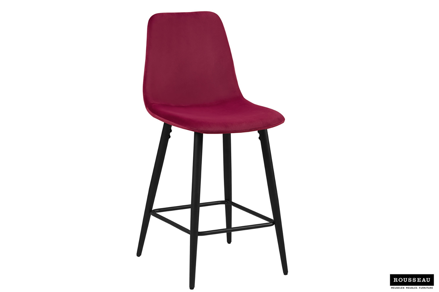 Barstoel Boy – Fluweel Bordeaux - Image 2