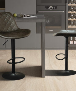 Barstoel Madrid – PU Donkerbruin