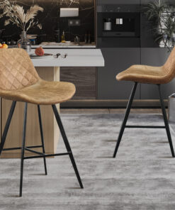 Barstoel Alicante – Kunstleer Cognac