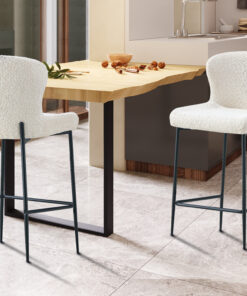 Barkruk Lisa – Bouclé Ecru