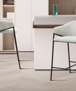 Counterstoel Hugo Lichtgrijs – Ribfluweel