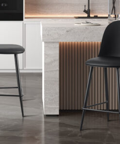 Barstoel Jasmin Zwart – PP Zitting & PU Kussen