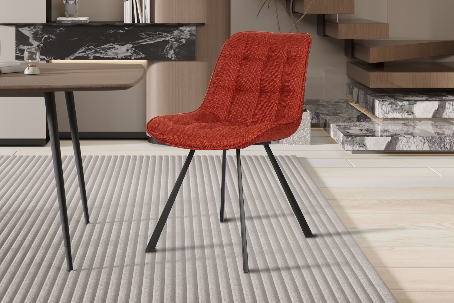 Stoel Ariba – Stof Ote Montego 253 Rood - Image 2