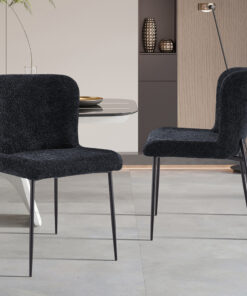 Stoel Lisa – Bouclé Donkergrijs