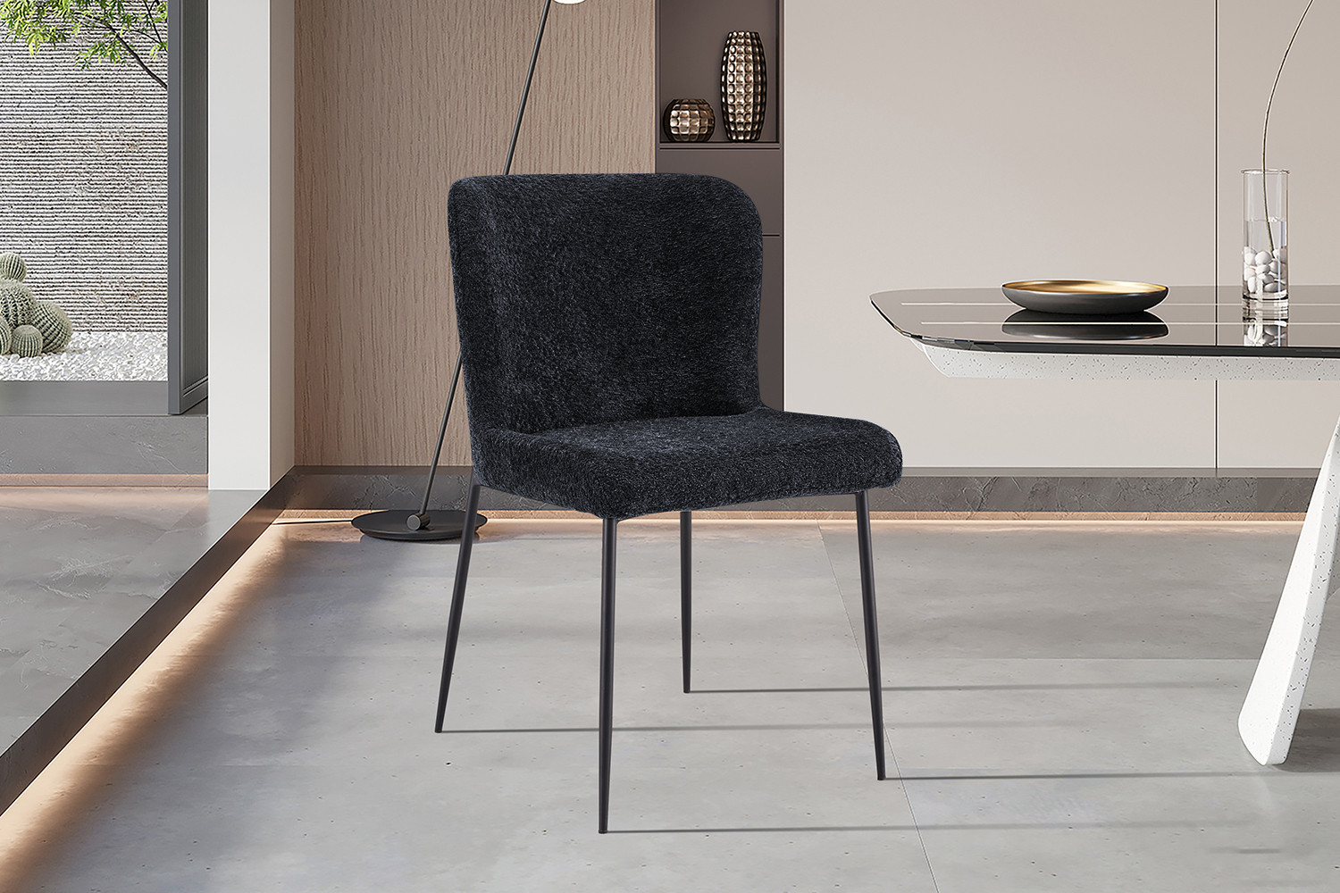 Stoel Lisa – Bouclé Donkergrijs - Image 2