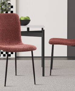 Stoel Alice – Roze Bouclé