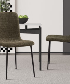 Stoel Alice – Bouclé Groen