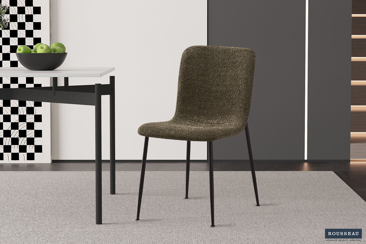 Stoel Alice – Bouclé Groen - Image 2