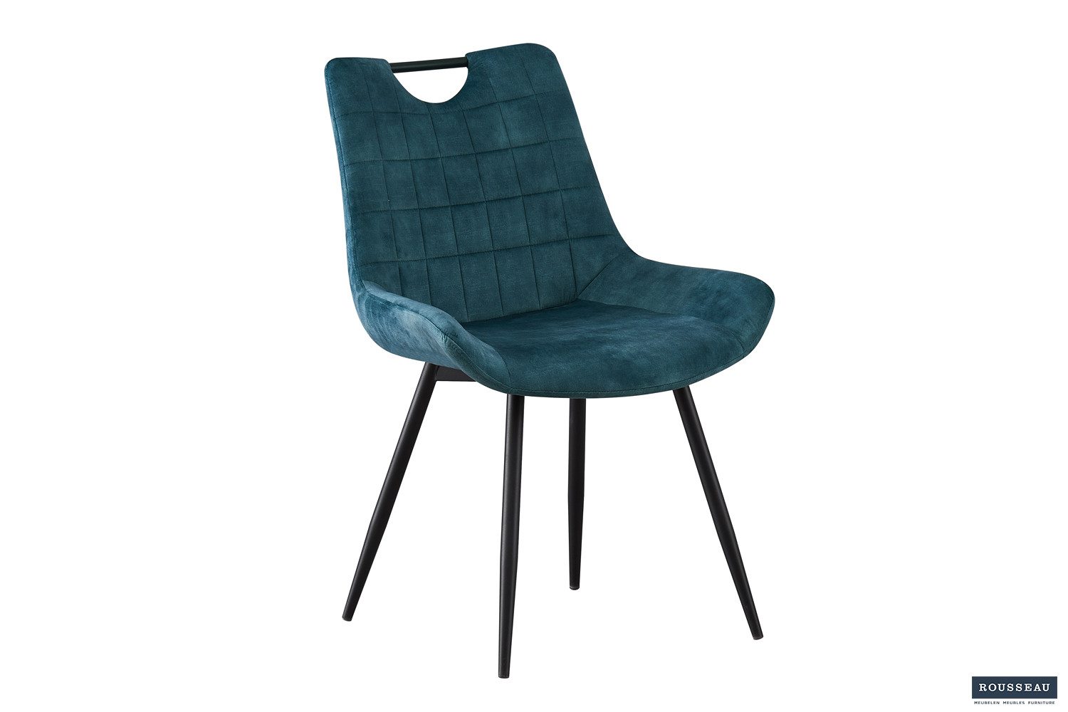 Stoel Nina – Fluweel Petrol - Image 4