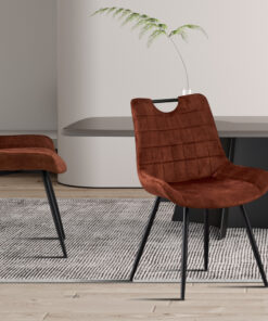 Stoel Nina – Fluweel Roest