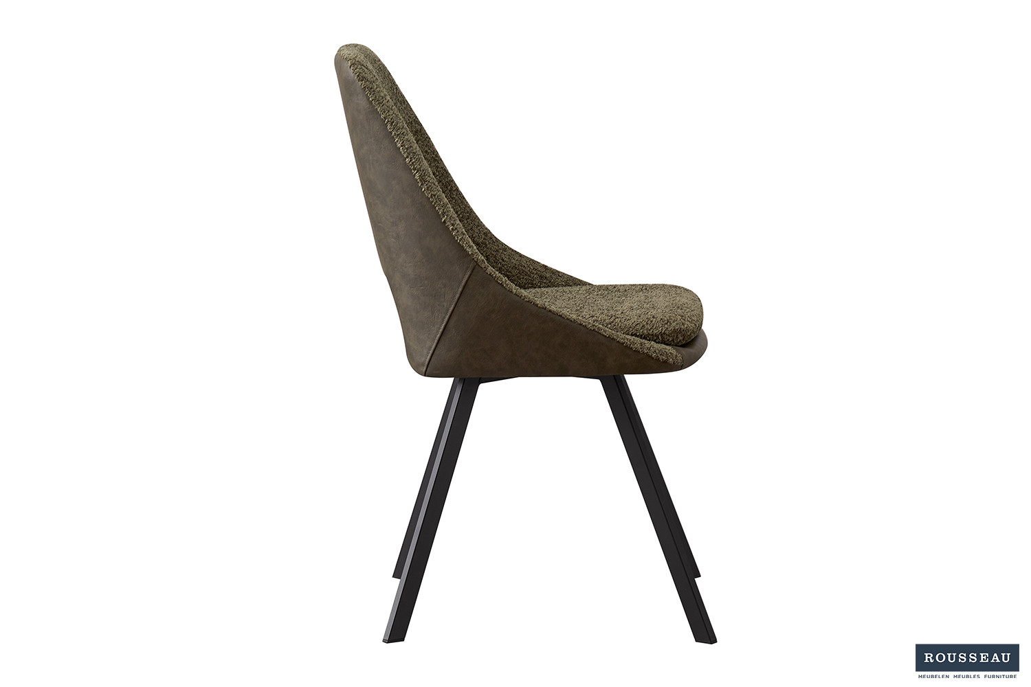 Stoel Filou – Bouclé Groen met PU Rug - Image 5