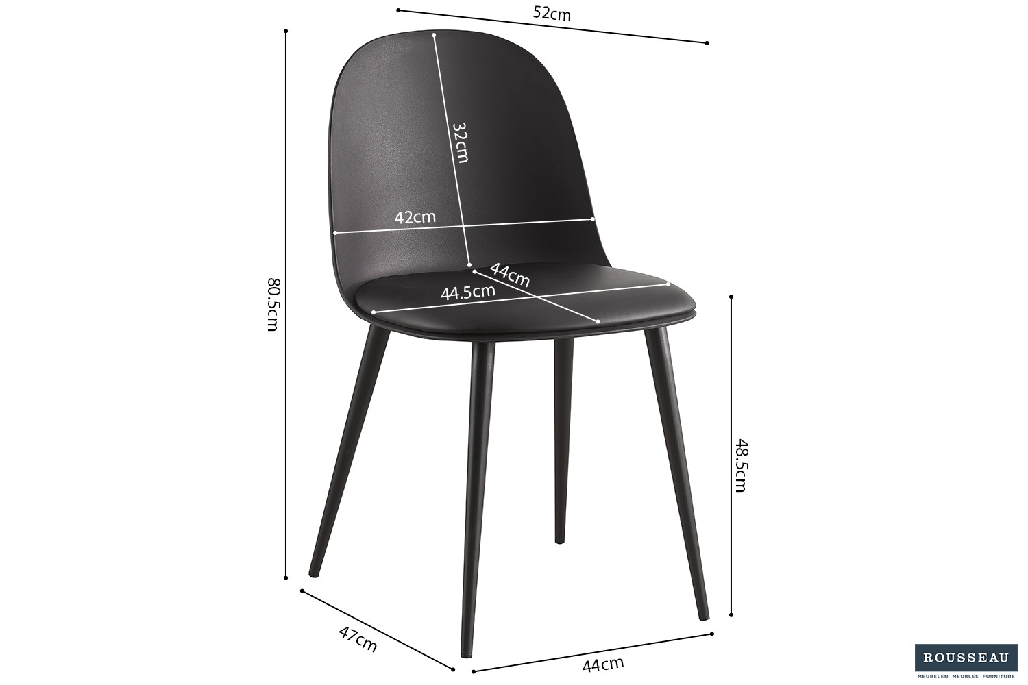 Stoel Jasmin – PP Zwart - Image 8