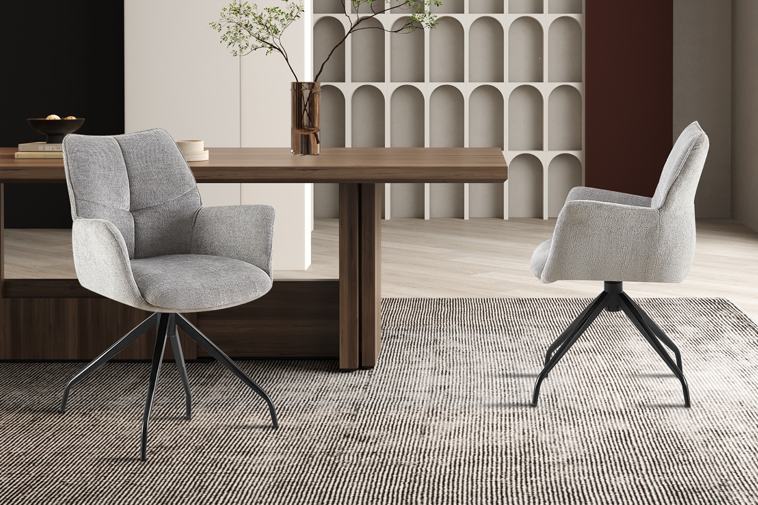 Stoel Lamor Draaibaar Grijs – Davis Perfect Harmony