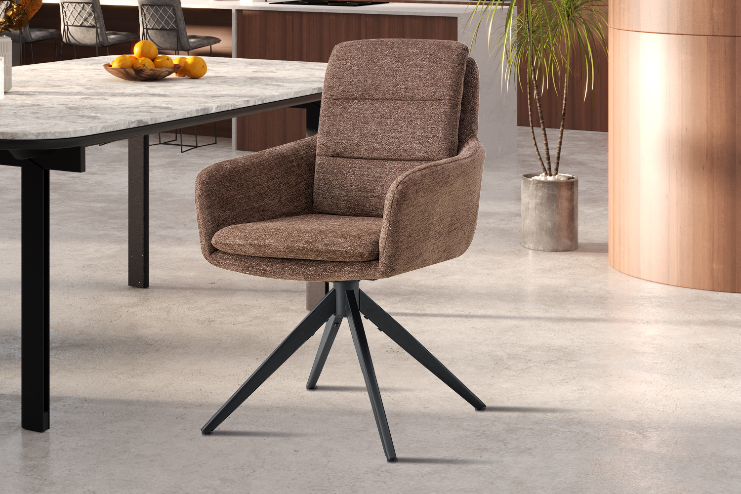 Stoel Lisold – Draaibaar Bruin - Image 2