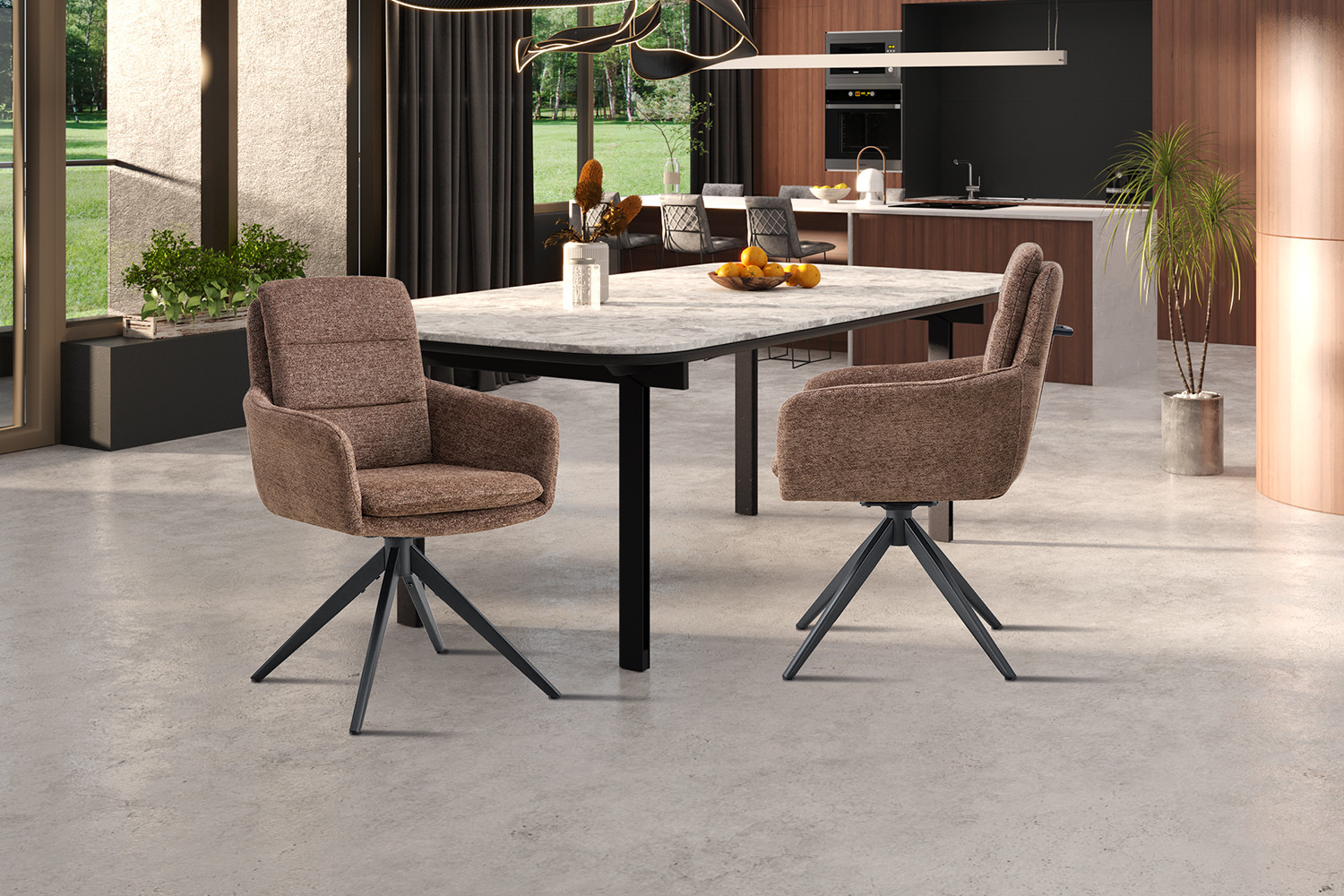 Stoel Lisold – Draaibaar Bruin - Image 3