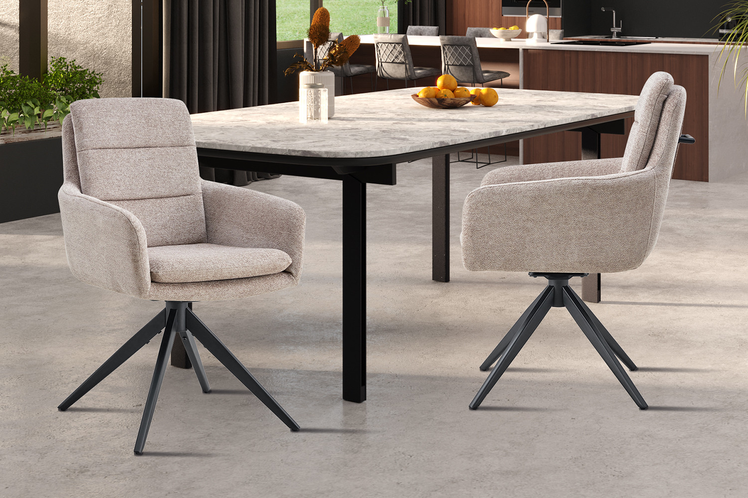 Stoel Lisold – Draaibaar Zand Stof