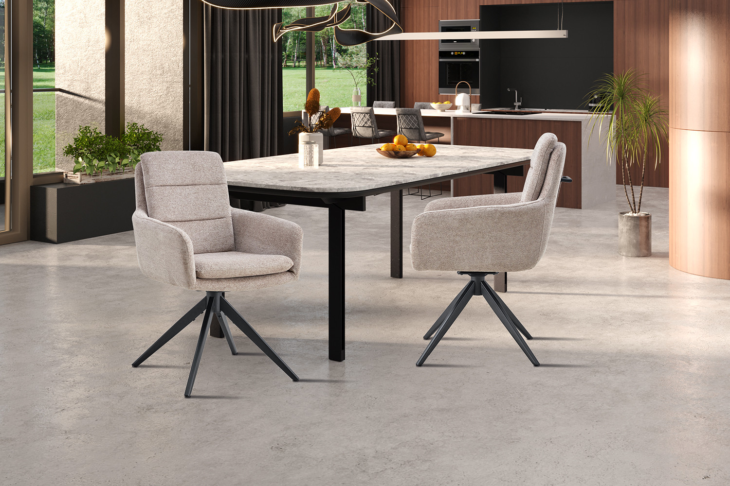 Stoel Lisold – Draaibaar Zand Stof - Image 3