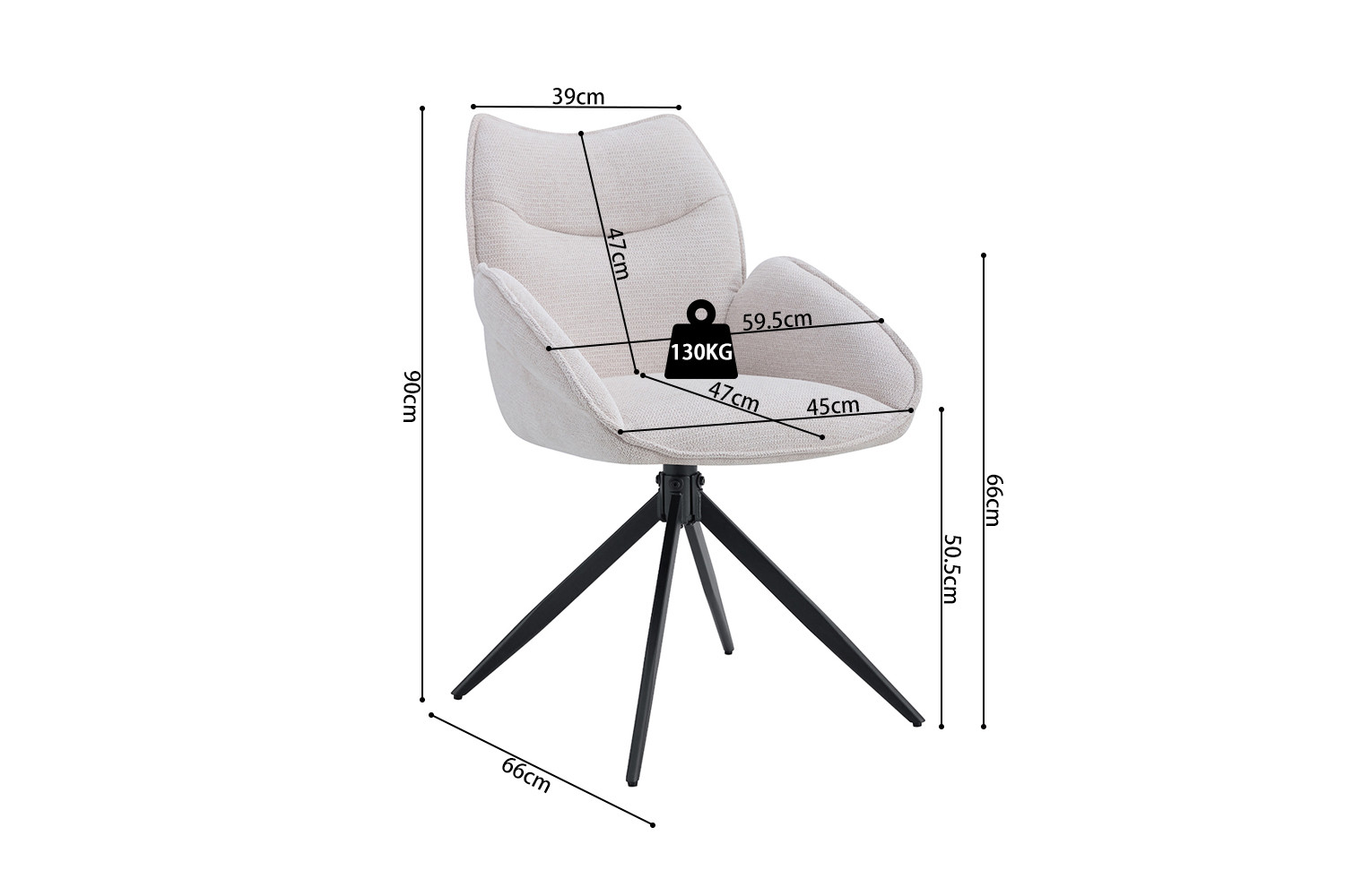 Stoel Mahi Draaibaar Beige – Ote Share - Image 11