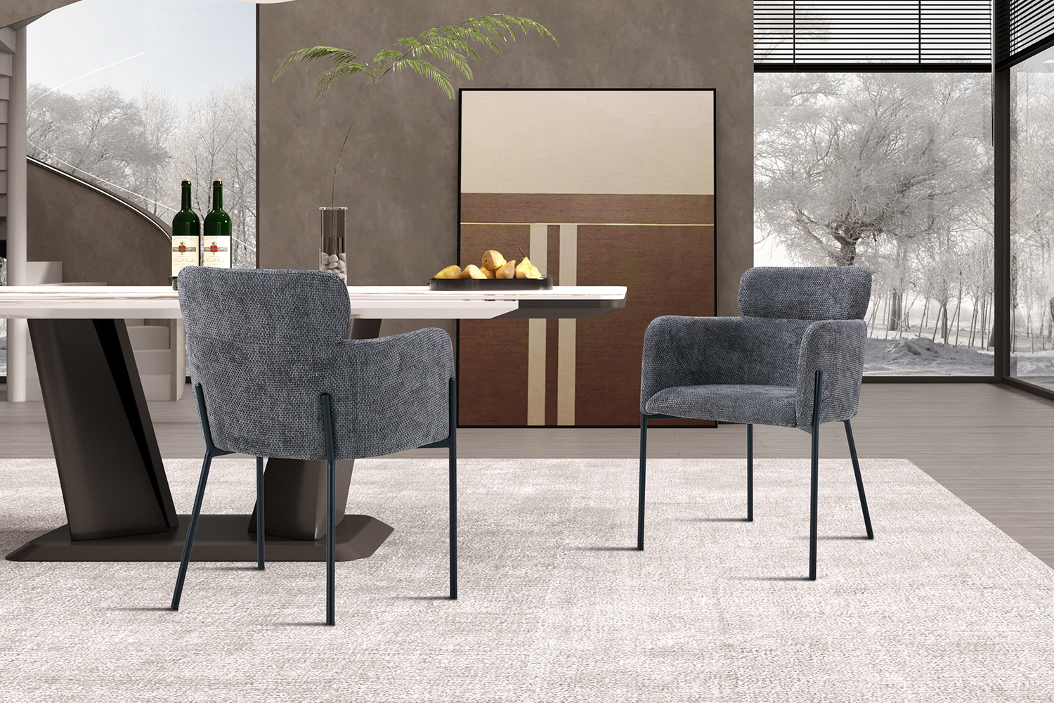 Stoel Naomi – Stof Grijs - Image 3