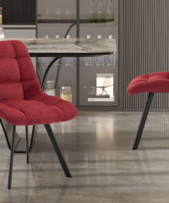 Stoel Lizzy stof rood