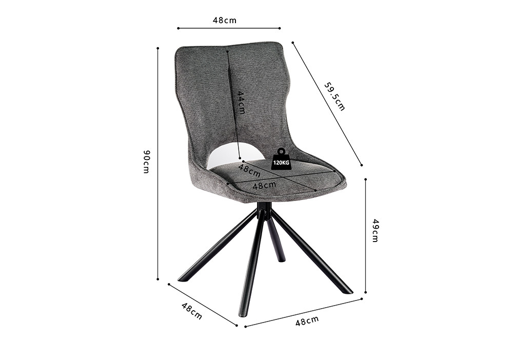 Stoel Mori Draaibaar Donkergrijs – Ote Share - Image 11