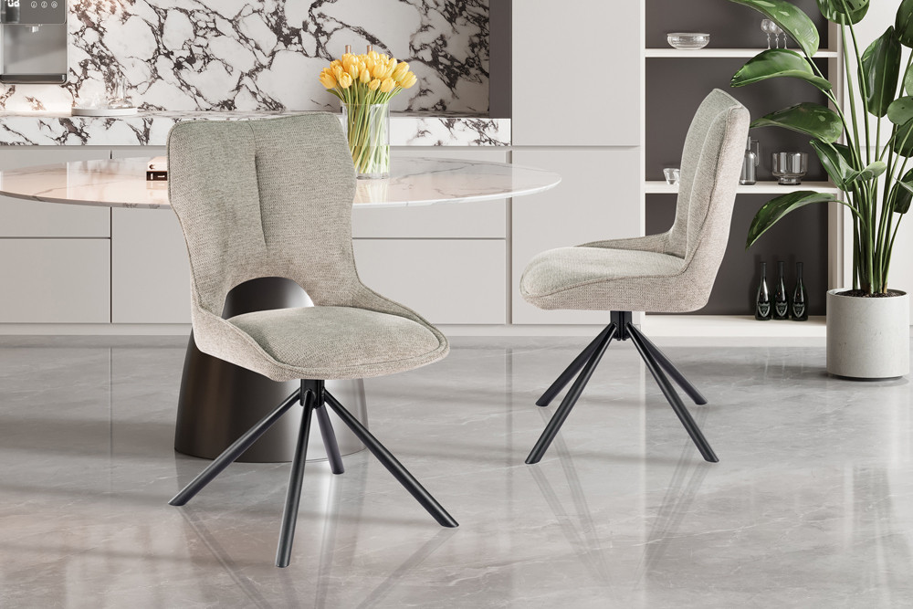 Stoel Mori Draaibaar Lichtgrijs – Ote Share