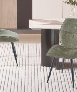 Stoel Faye stof groen