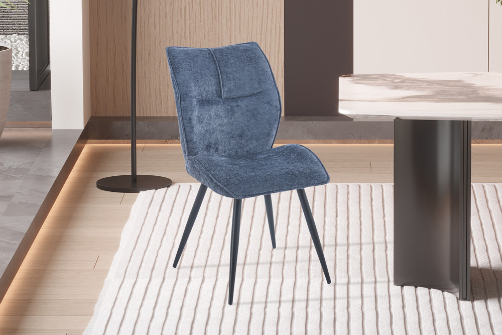 Stoel Faye stof blauw - Image 2