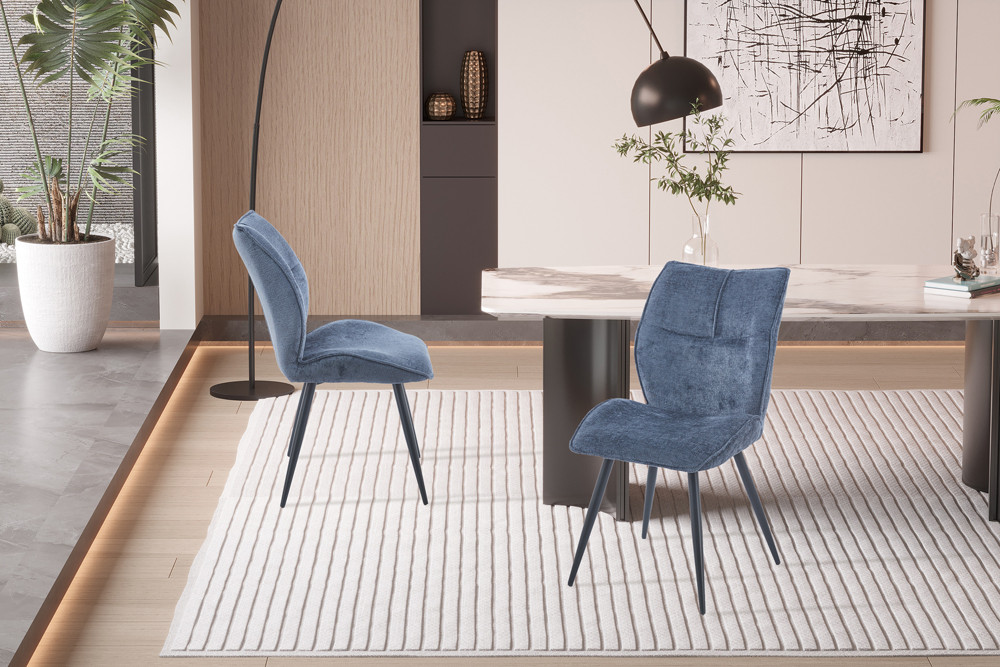 Stoel Faye stof blauw - Image 3