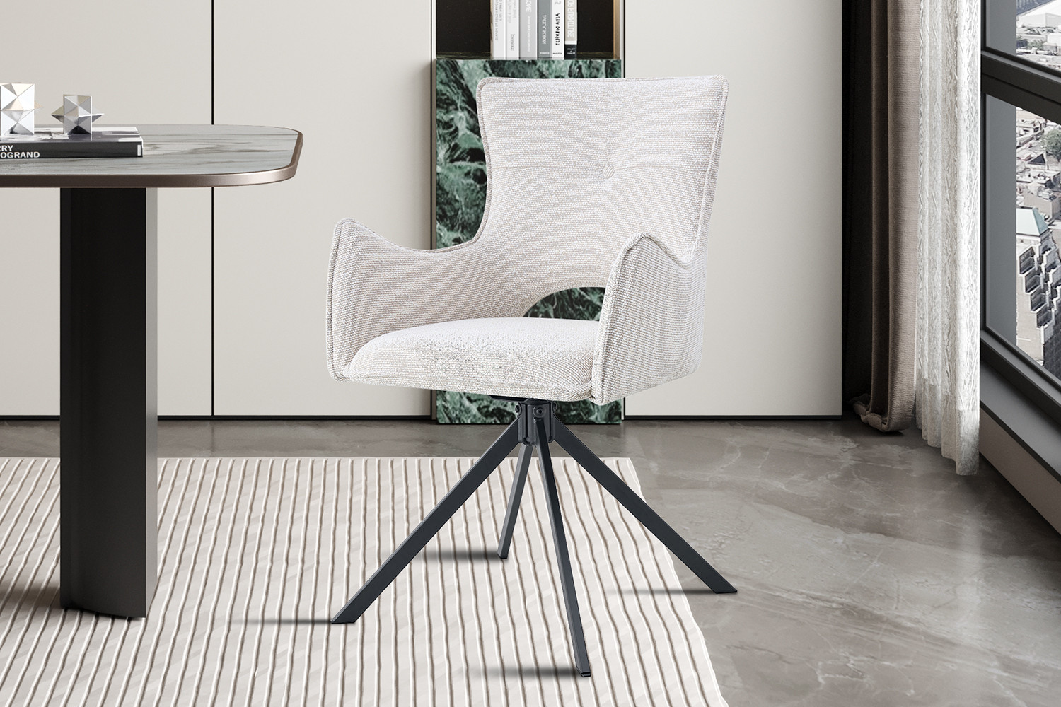 Stoel Billy Draaibaar Ecru – Ote Harper - Image 2