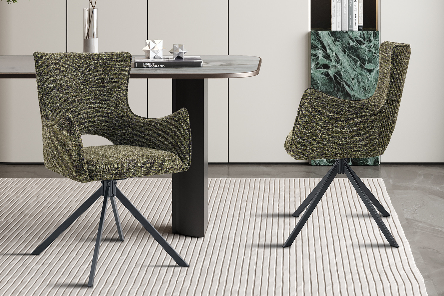 Stoel Billy – Draaibaar Groen